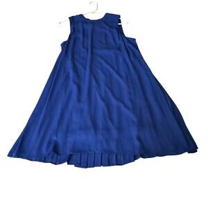 New DR2 Daniel Rainn Majestic Blue Medium Women's medium sleeveless pleated